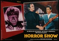 7b1057 HORROR SHOW Italian 18x26 pbusta 1980 Chaney, Ghost of Frankenstein and Wolfman!