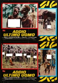 7b0967 LAST SAVAGE group of 7 Italian pbustas 1978 Addio ultimo uomo, pain documentary!