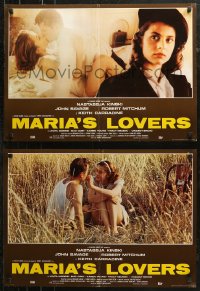7b0990 MARIA'S LOVERS group of 6 Italian 19x26 pbustas 1984 Nastassja Kinski, Mitchum, & John Savage!