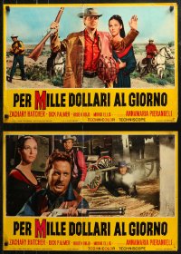 7b1012 RENEGADE GUNFIGHTER group of 5 Italian 18x27 pbustas 1966 spaghetti western!