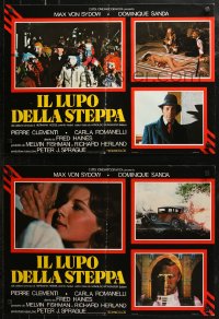 7b0956 STEPPENWOLF group of 8 Italian 19x26 pbustas 1976 Max Von Sydow, for madmen only!