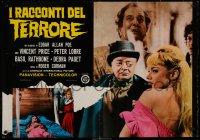 7b1075 TALES OF TERROR Italian 18x26 pbusta R1970s Peter Lorre, Vincent Price & Joyce Jameson!