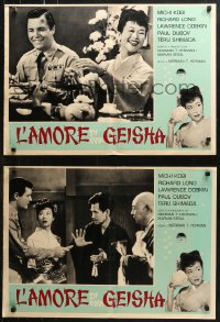 7b0899 TOKYO AFTER DARK group of 11 Italian 20x28 pbustas 1960 he kills first & asks questions later!