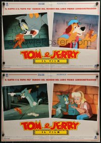 7b1005 TOM & JERRY THE MOVIE group of 6 Italian 19x26 pbustas 1992 their 1st motion picture!