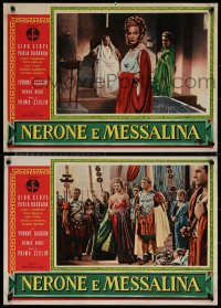 7b1090 NERO & THE BURNING OF ROME group of 10 Italian 13x19 pbustas 1949 Yvonne Sanson as Messalina!
