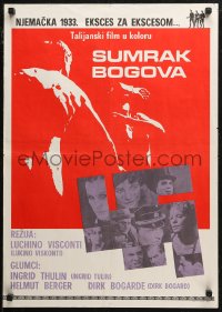 7b0385 DAMNED Yugoslavian 20x28 1970 Luchino Visconti's La caduta degli dei, completely different!
