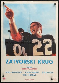 7b0427 LONGEST YARD Yugoslavian 20x28 1974 Robert Aldrich prison football comedy, Burt Reynolds!