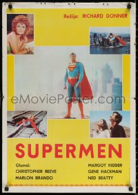 7b0461 SUPERMAN Yugoslavian 20x28 1978 D.C. comic book superhero Christopher Reeve, different!