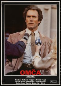 7b0471 TIGHTROPE Yugoslavian 19x27 1984 different image of Clint Eastwood, a cop on the edge!