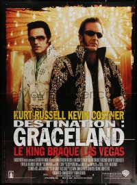 7c0806 3000 MILES TO GRACELAND French 1p 2001 Kurt Russell & Costner as Elvis impersonators!