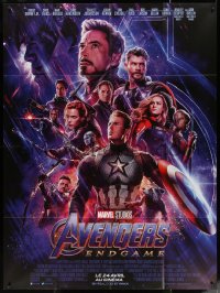 7c0847 AVENGERS: ENDGAME advance French 1p 2019 Marvel, montage with Downey Jr., Hemsworth & cast!