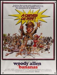 7c0853 BANANAS French 1p 1972 great artwork of Woody Allen by E.C. Comics artist Jack Davis!