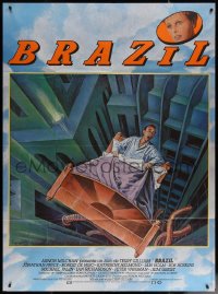 7c0890 BRAZIL French 1p 1985 Terry Gilliam cult classic, cool sci-fi fantasy art by Lagarrigue!