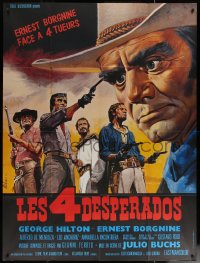 7c0895 BULLET FOR SANDOVAL French 1p 1971 Mascii art of Ernest Borgnine, spaghetti western, rare!