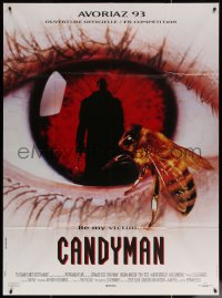 7c0897 CANDYMAN French 1p 1992 Clive Barker, creepy close up image of bee & shadow in eyeball!