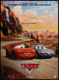 7c0906 CARS French 1p 2006 Disney/Pixar animated racing, romantic c/u of Lightning McQueen & Sally!