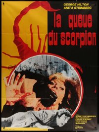 7c0908 CASE OF THE SCORPION'S TAIL French 1p 1973 cool scorpion art by Faugere + woman attacked!