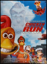 7c0918 CHICKEN RUN French 1p 2000 Peter Lord & Nick Park claymation, poultry with a plan!