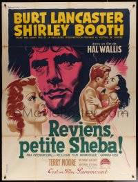7c0933 COME BACK LITTLE SHEBA French 1p 1953 Grinsson art of Burt Lancaster & Shirley Booth, rare!