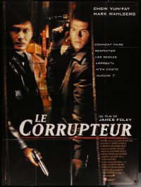 7c0939 CORRUPTOR French 1p 1999 great close up of Chow Yun-Fat & Mark Wahlberg with guns!