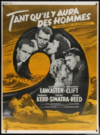 7c1038 FROM HERE TO ETERNITY French 1p R1960s Lancaster, Kerr, Sinatra & Clift, different montage!