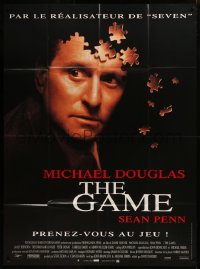 7c1043 GAME French 1p 1997 cool image of Michael Douglas partly made of puzzle pieces!