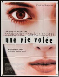 7c1054 GIRL, INTERRUPTED DS French 1p 2000 super close up of Winona Ryder, based on a true story!!