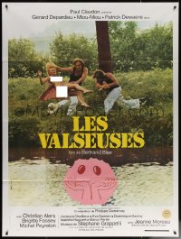 7c1059 GOING PLACES French 1p 1974 Gerard Depardieu throwing naked Miou-Miou into water!