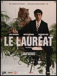 7c1065 GRADUATE French 1p R2017 completely different Rory Kurtz art of Dustin Hoffman & leopard!