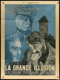 7c1067 GRAND ILLUSION French 1p R1980s Jean Renoir classic La Grande Illusion, Erich von Stroheim