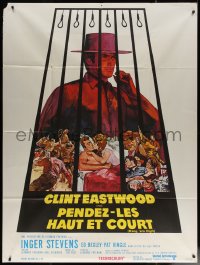 7c1078 HANG 'EM HIGH French 1p 1968 Sandy Kossin art of smoking Clint Eastwood under the gallows!