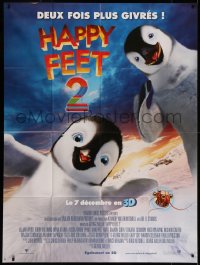 7c1080 HAPPY FEET TWO advance French 1p 2011 great cute image of computer animated penguins!