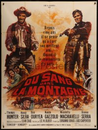 7c1093 HILLS RUN RED French 1p 1967 Un Fiume di dollari, Jean Mascii spaghetti western art!