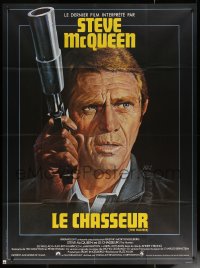 7c1107 HUNTER French 1p 1981 best different art of bounty hunter Steve McQueen by Jean Mascii!