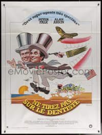 7c1117 IN-LAWS French 1p 1979 different Ferracci art of Peter Falk & Alan Arkin, screwball comedy!
