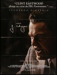 7c1129 J. EDGAR advance French 1p 2012 super c/u of Leonardo DiCaprio, directed by Clint Eastwood!