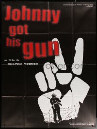 7c1135 JOHNNY GOT HIS GUN French 1p R1990s from Dalton Trumbo novel, great peace sign & soldier image!
