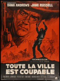 7c1136 JOHNNY RENO French 1p 1967 different art of cowboy Dana Andrews, but no Jane Russell!
