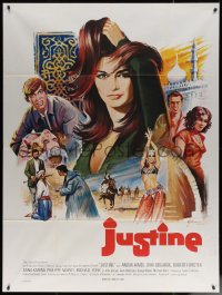 7c1145 JUSTINE French 1p 1969 different Boris Grinsson montage art of super sexy Anouk Aimee!