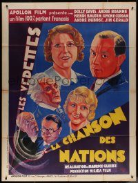 7c1158 LA CHANSON DES NATIONS French 1p 1931 Michelson art of Dolly Davis & top cast, ultra rare!