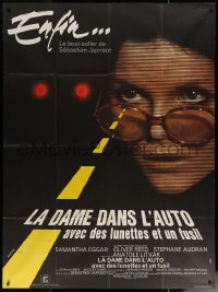 7c1163 LADY IN THE CAR WITH GLASSES & A GUN French 1p 1970 super close up of Samantha Eggar!