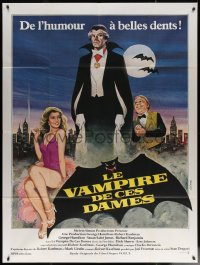 7c1205 LOVE AT FIRST BITE French 1p 1979 Tealdi art of wacky vampire George Hamilton as Dracula!
