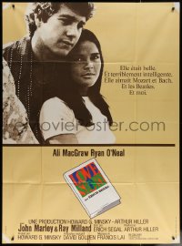 7c1206 LOVE STORY French 1p 1971 great romantic close up of Ali MacGraw & Ryan O'Neal!
