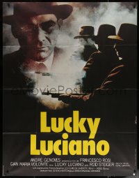 7c1207 LUCKY LUCIANO French 1p 1974 great image of Gian Maria Volonte & gangsters with guns!