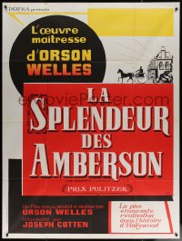 7c1213 MAGNIFICENT AMBERSONS French 1p R1950s directed by Orson Welles, from Booth Tarkington story!
