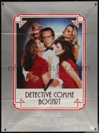 7c1218 MAN WITH BOGART'S FACE French 1p 1980 Robert Sacchi as Bogey surrounded by sexy ladies!