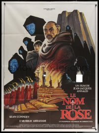 7c1258 NAME OF THE ROSE French 1p 1986 Sean Connery, different art by Philippe Druillet & Gayout!
