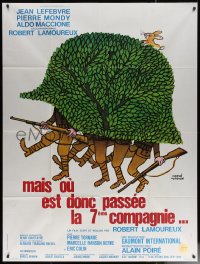 7c1267 NOW WHERE DID THE 7TH COMPANY GO French 1p 1973 wacky Morvan art of soldiers hiding in bush!