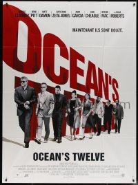 7c1272 OCEAN'S TWELVE French 1p 2004 Brad Pitt, George Clooney, Matt Damon, Julia Roberts!