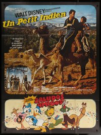 7c1278 ONE LITTLE INDIAN/SALUDOS AMIGOS French 1p 1970s Disney live action & animation, rare!